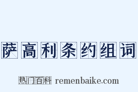 萨高利条约组词是什么意思的图片